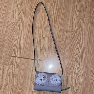 Floral grey mini crossbody purse
